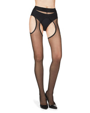 Suspender Lace Trim Pantyhose