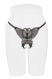 Butterfly Crotchless Thong