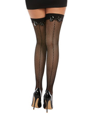 Diamond Net Fishnet Thigh High Stockings