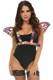 Rainbow Gold Holo Large Butterfly Wing Body Harness