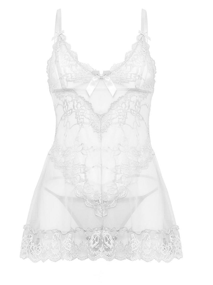 Soft Cup Lacey Babydoll & G-string