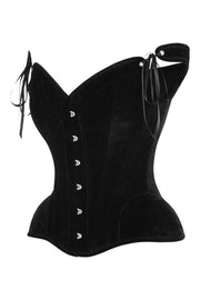 Velvet Steel Boned Corset w/ Straps