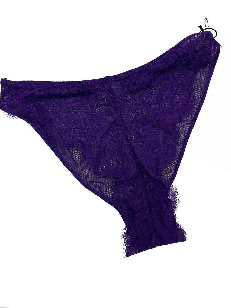 Violet - High Leg Lace Brief